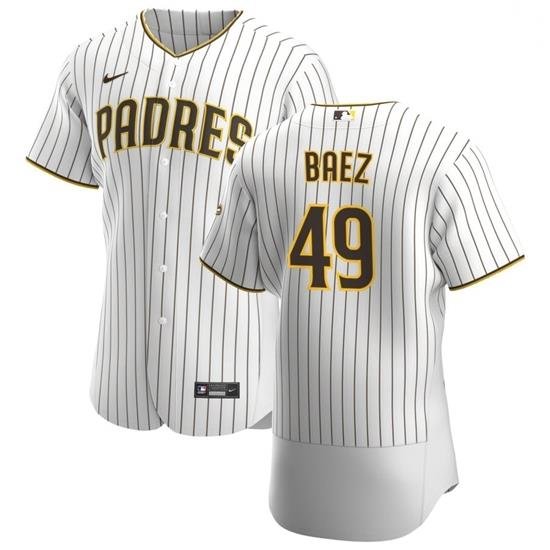 San Diego Padres 49 Michel Baez Men Nike White BroWn Home 2020 Authentic Player Jersey