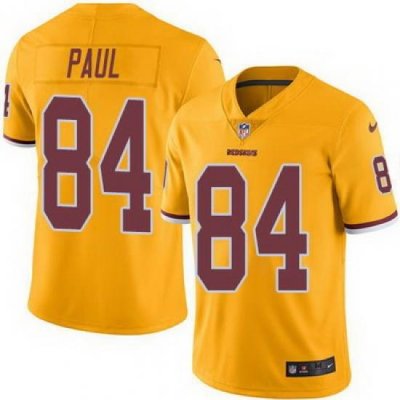 Nike Redskins #84 Niles Paul Gold Mens Stitched NFL Limited Rush Jersey