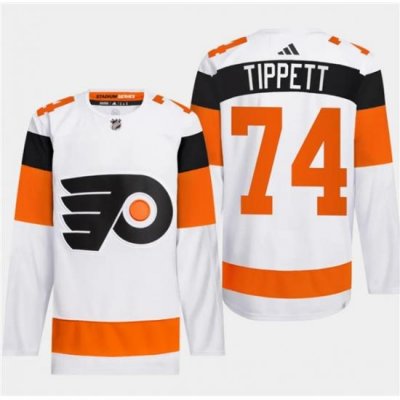 Men's Philadelphia Flyers #74 Owen Tippett White 2024 Stadium Series Stitched Jersey