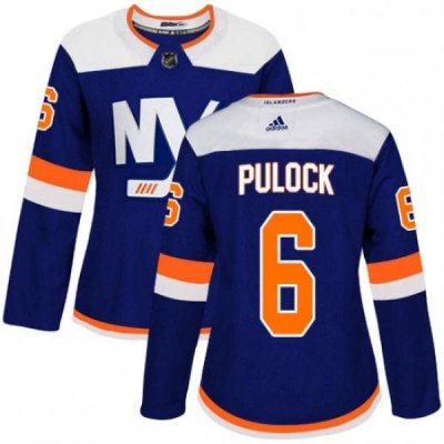 Womens Adidas New York Islanders 6 Ryan Pulock Premier Blue Alternate NHL Jersey