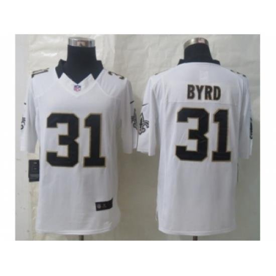 Nike New Orleans Saints 31 Jairus Byrd White Limited NFL Jersey