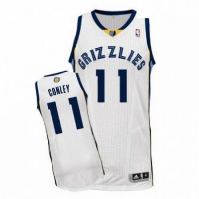 Mens Adidas Memphis Grizzlies 11 Mike Conley Authentic White Home NBA Jersey