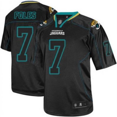 Jaguars 7 Nick Foles Lights Out Black Youth Stitched Football Elite Jersey