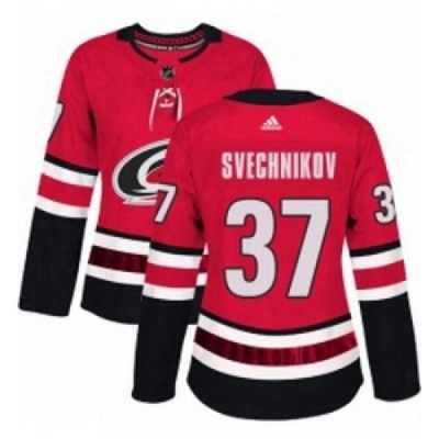 Womens Adidas Carolina Hurricanes 37 Andrei Svechnikov Premier Red Home NHL Jersey