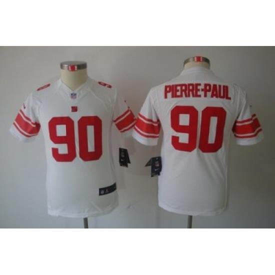 Youth Nike NeW York Giants 90 Pierre-Paul White Limited Jerseys