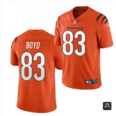 Men Cincinnati Bengals #83 Tyler Boyd 2021 Orange Vapor Untouchable Limited Stitched NFL Jersey