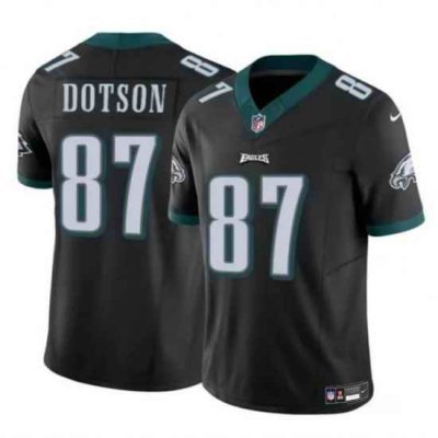 Youth Philadelphia Eagles 87 Jahan Dotson Black F U S E Vapor Untouchable Limited Stitched Football Jersey