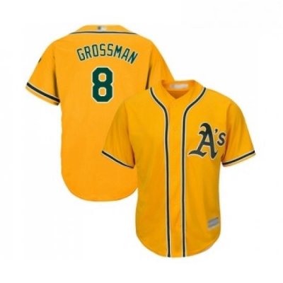 Youth Oakland Athletics 8 Robbie Grossman Replica Gold Alternate 2 Cool Base Baseball Jersey