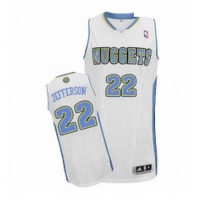 Youth Adidas Denver Nuggets 22 Richard Jefferson Authentic White Home NBA Jersey