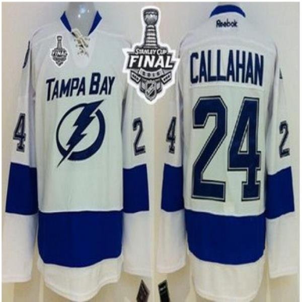 Tampa Bay Lightning #24 Ryan Callahan White 2015 Stanley Cup Stitched Youth NHL Jersey