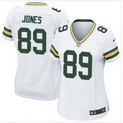 Women Nike Packers #89 James Jones White Stitched NFL Elite Jersey