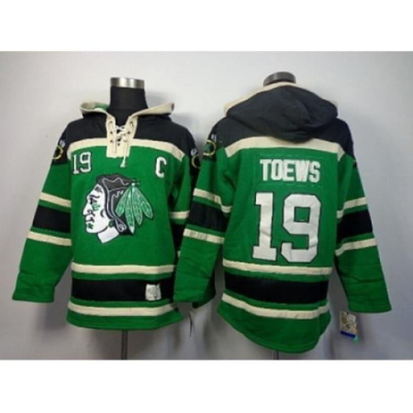 NHL Jerseys Chicago Blackhawks #19 Toews green[pullover hooded sweatshirt]