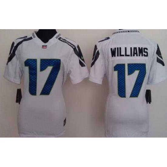 Women Nike Seattle Seahawks 17# Mike Williams White Nike NFL Jerseys