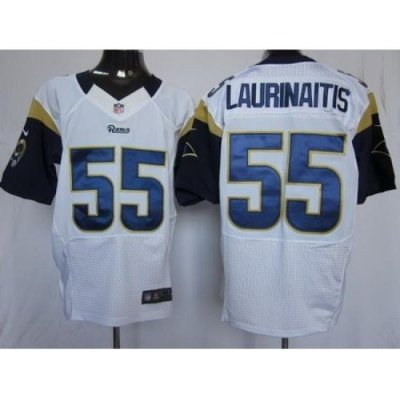 Nike St. Louis Rams 55 James Laurinaitis White Elite NFL Jersey