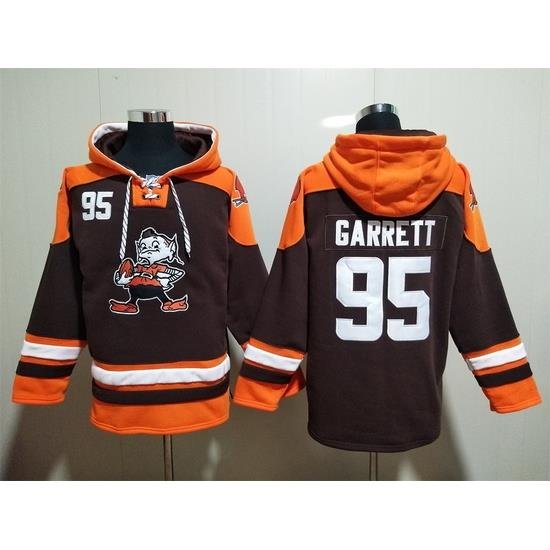 Cleveland Browns Sitched Pullover Hoodie #95 MYLES GARRETT