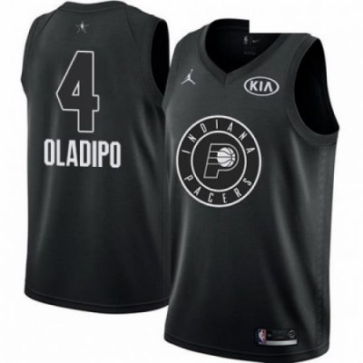 Mens Nike Jordan Indiana Pacers 4 Victor Oladipo Swingman Black 2018 All Star Game NBA Jersey