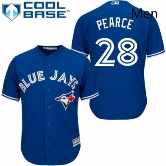 Mens Majestic Toronto Blue Jays 28 Steve Pearce Replica Blue Alternate MLB Jersey