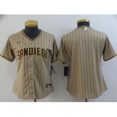 Women's San Diego Padres Blank BroWn Jerseys