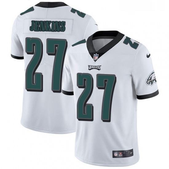 Mens Nike Philadelphia Eagles 27 Malcolm Jenkins White Vapor Untouchable Limited Player NFL Jersey