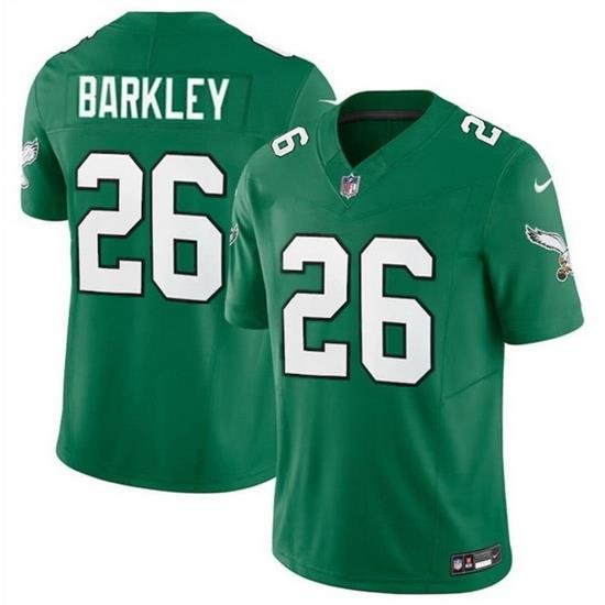 Men Philadelphia Eagles 26 Saquon Barkley Green 2023 F U S E  Vapor Untouchable Limited Throwback Football Stitched Jersey