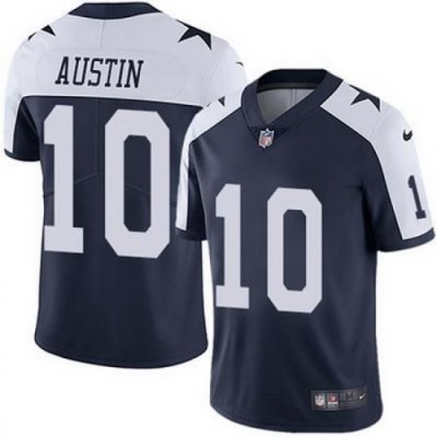 Nike Cowboys #10 Tavon Austin Navy Blue Thanksgiving Mens Stitched NFL Vapor Untouchable Limited Throwback Jersey