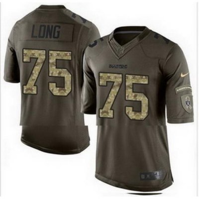 Nike Oakland Raiders #75 Howie Long Green Mens Stitched NFL Limited Salute to Service Jersey