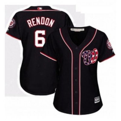 Womens Majestic Washington Nationals 6 Anthony Rendon Authentic Navy Blue Alternate 2 Cool Base MLB Jersey