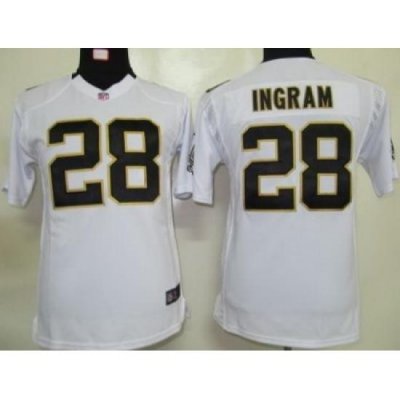 Youth Nike NeW Orleans Saints 28 Mark Ingram White Nike NFL Jerseys