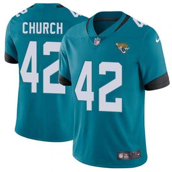 Nike Jaguars #42 Barry Church Teal Green Alternate Men Stitched NFL Vapor Untouchable Limited Jersey