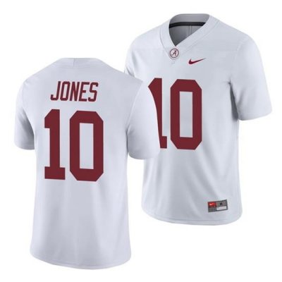 Alabama Crimson Tide Mac Jones White College Football Men's Game Jersey