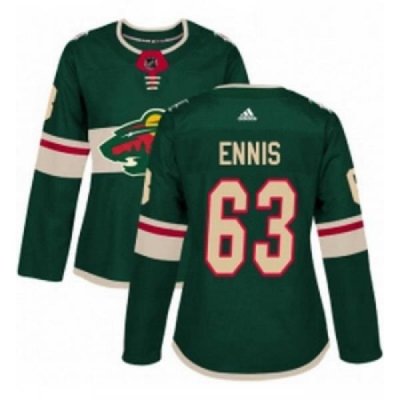 Womens Adidas Minnesota Wild 63 Tyler Ennis Authentic Green Home NHL Jersey