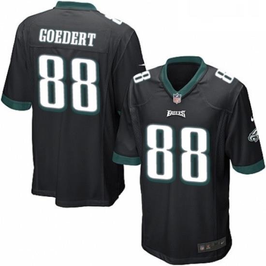 Mens Nike Philadelphia Eagles 88 Dallas Goedert Game Black Alternate NFL Jersey