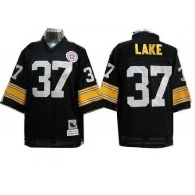 Pittsburgh Steelers 37 Lake Black Throwback NFL Jerseys