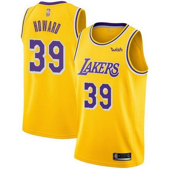 Lakers  39 Dwight Howard Gold Basketball Swingman Icon Edition Jersey