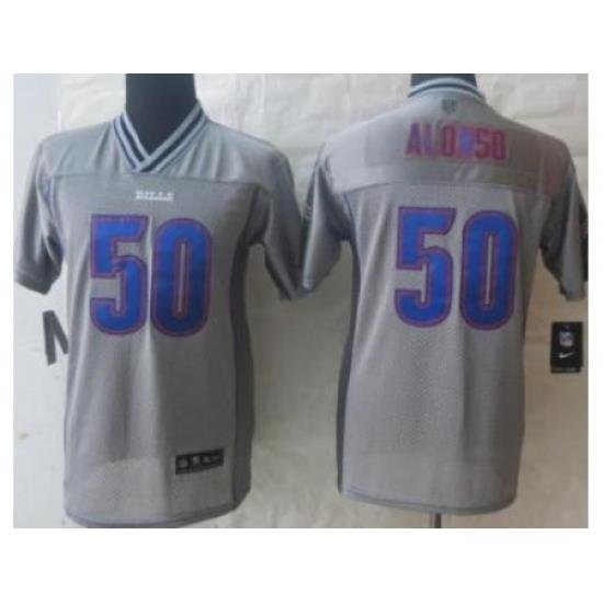 Youth Nike Buffalo Bills 50 Kiko Alonso Grey Vapor Elite Jerseys