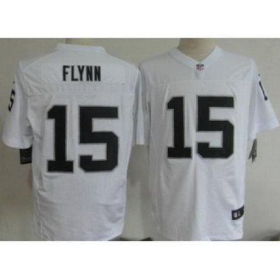 Nike Oakland Raiders 15 Matt Flynn White Elite NFL Jersey