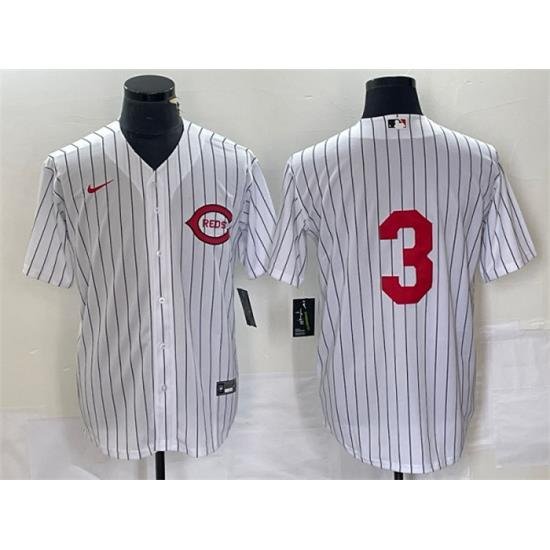 Men Cincinnati Reds 3 Scooter Gennett White Field Of Dreams Stitched Baseball Jersey