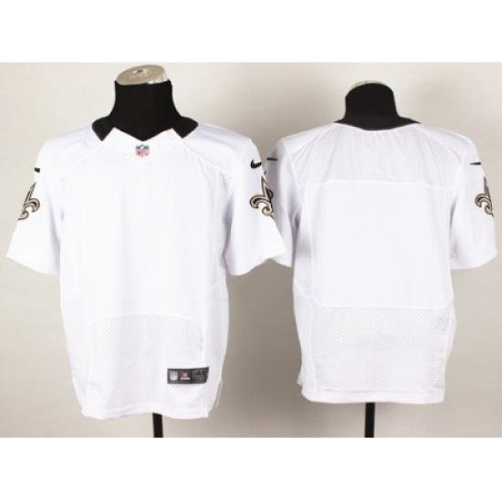 Nike New Orleans Saints Blank White Elite NFL Jersey