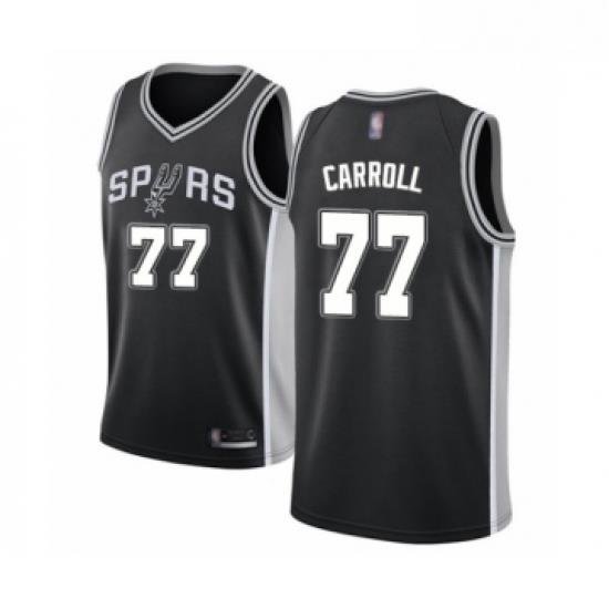 Youth San Antonio Spurs 77 DeMarre Carroll Swingman Black Basketball Jersey Icon Edition