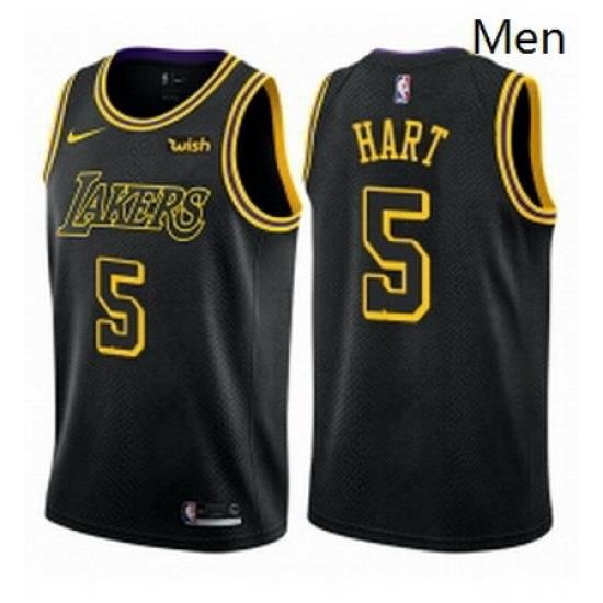 Mens Nike Los Angeles Lakers 5 Josh Hart Swingman Black City Edition NBA Jersey