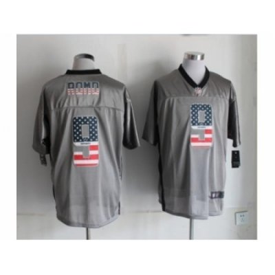 Nike Dallas Cowboys 9 Tony Romo grey Elite USA Flag Fashion NFL Jersey