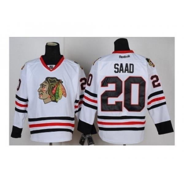 NHL Jerseys Chicago Blackhawks #20 Saad White Jerseys