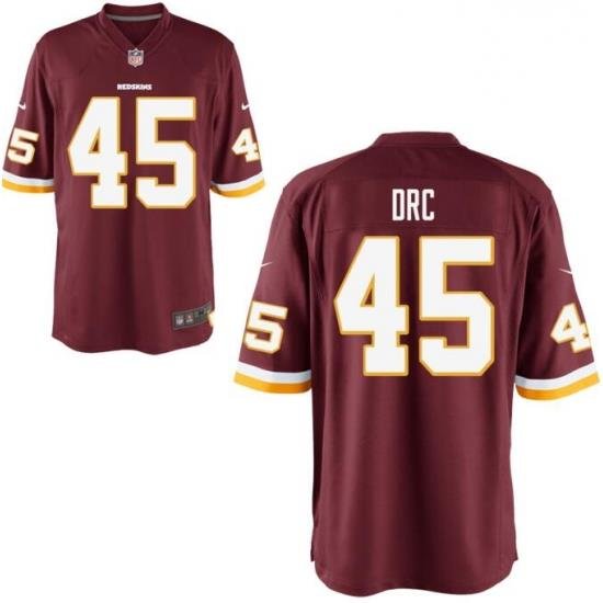 Nike Redskins 45 Drc Burgundy Game Jersey