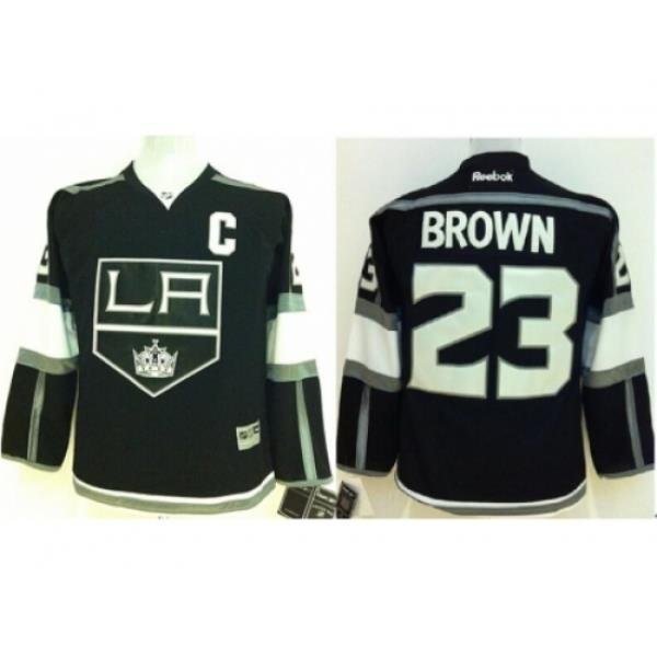 Kids Los Angeles Kings 23 Dustin Brown Black NHL Jerseys