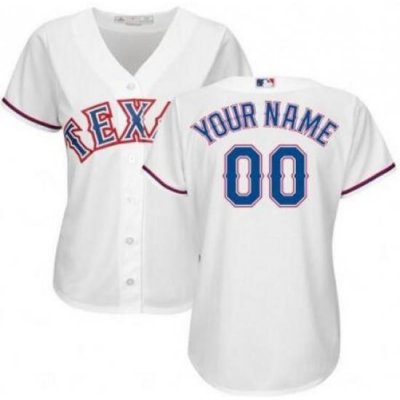 Men Women Youth All Size Texas Rangers Cool Base Custom Jersey White