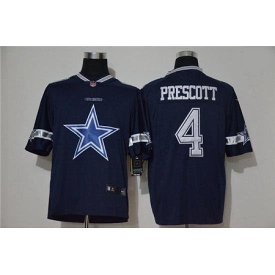 Nike Cowboys 4 Dak Prescott Navy Vapor Untouchable Limited Jersey