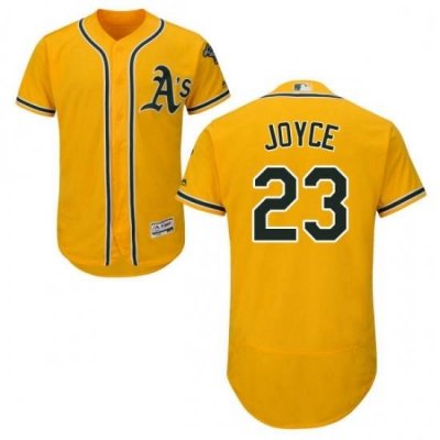 Mens Majestic Oakland Athletics 23 Matt Joyce Gold Flexbase Authentic Collection MLB Jersey