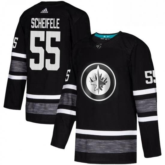 Mens Adidas Winnipeg Jets 55 Mark Scheifele Black 2019 All Star Game Parley Authentic Stitched NHL Jersey