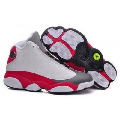 Air Jordan 13 Shoes 2014 Mens White Red Grey