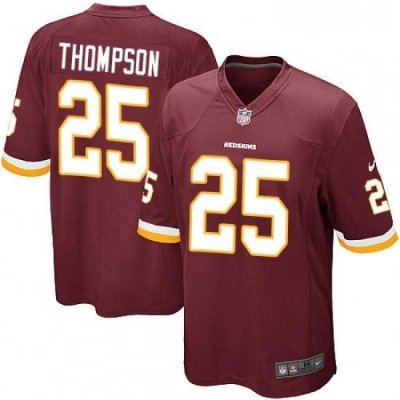 Mens Nike Washington Redskins 25 Chris Thompson Game Burgundy Red Team Color NFL Jersey